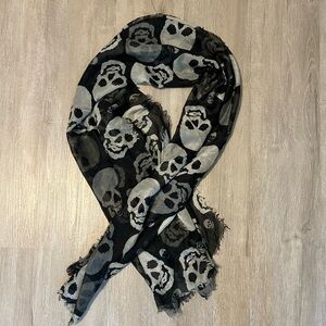 Sheer black skull scarf